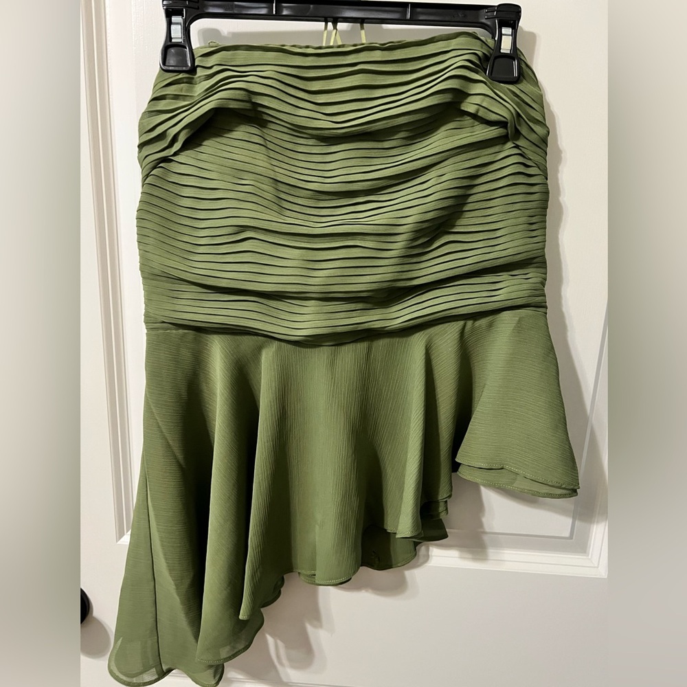 Parker Olive Green Strapless Top NWOT 10